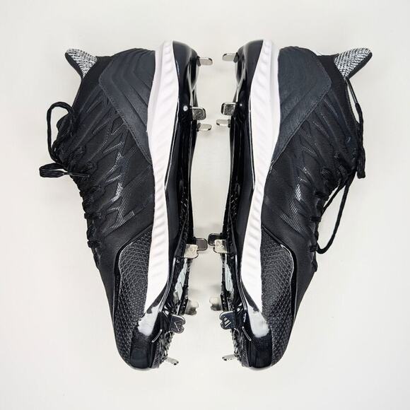 Adidas men's Icon Bounce baseball cleats black white men's size 9.5 - Picture 4 of 10